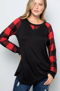 Red Plaid Long Sleeve